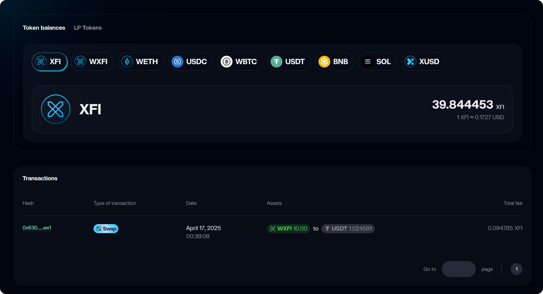 Dashboard Interface