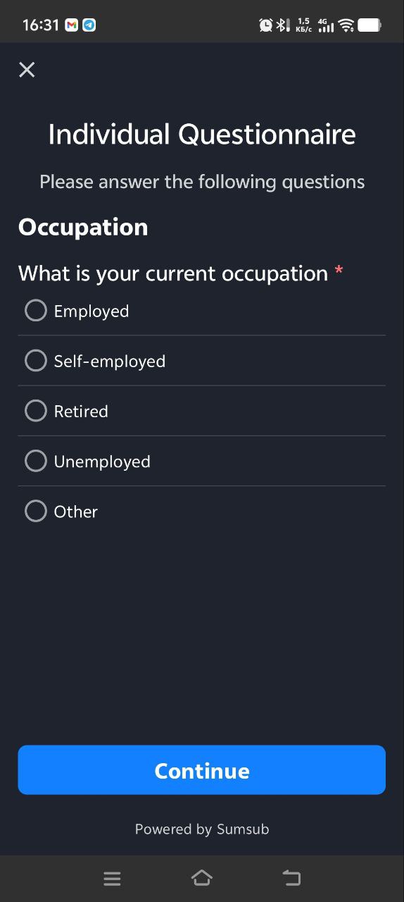 Individual Questionnaire step 2