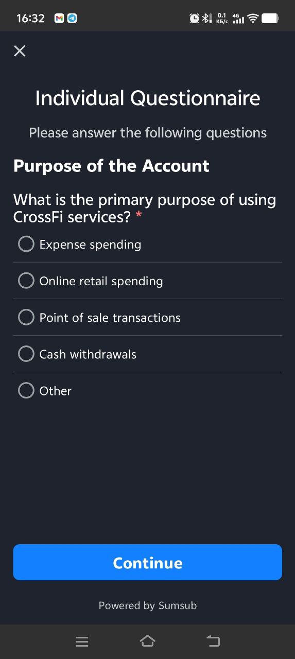 Individual Questionnaire step 3